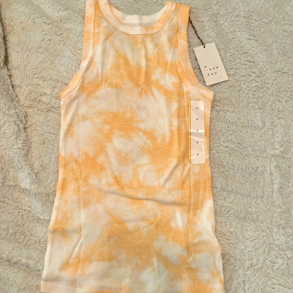 High neck tie dye tank top